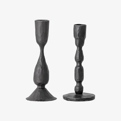 Amara Bloomingville - Jewel Candlestick - Set of 2 - Black