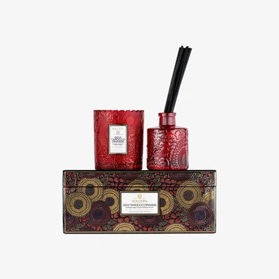Amara Voluspa - Scalloped-Edge Candle & Diffuser Gift Set - Goji Tarocco Orange