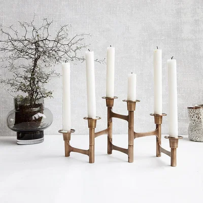 Amara House Doctor - 6 Cups Candle Holder - Gold