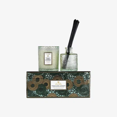 Amara Voluspa - Scalloped-Edge Candle & Diffuser Gift Set - French Cade Lavender