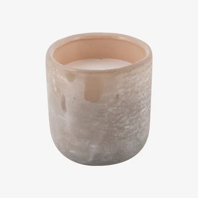 Amara Retreat - Coloured Buried Glass Candle - Cream
