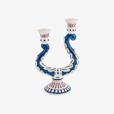 Amara Les Ottomans - Turquerie Ceramic Candle Holder - Red