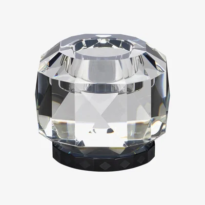 Amara Reflections Copenhagen - Texas Crystal Tealight Holder - Clear/Black