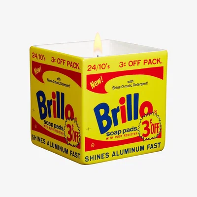 Amara Ligne Blanche - Andy Warhol Square Scented Candle - Brillo - Almond and Morello Cherry