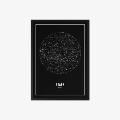 Amara WIJCK - Stars Print - 50x70cm - Black