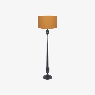 Barker and Stonehouse Candlestick Wood Floor Lamp, Antique Black