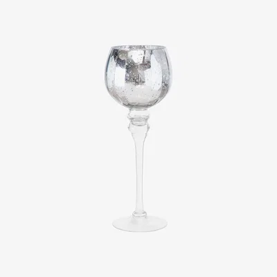 Barker and Stonehouse Silver Glass Candle Holder