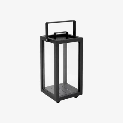 Barker and Stonehouse Cane Line Lighthouse Set Of 2 Extra Small Lanterns, Grey | Barker & Stonehouse