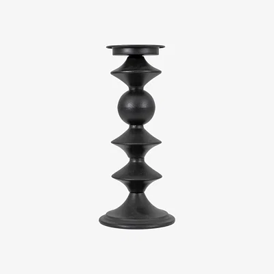 Barker and Stonehouse Black Sculpted Candleholder | Barker & Stonehouse