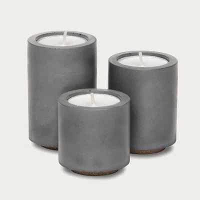Bombinate.com All Grey Tealight Trio