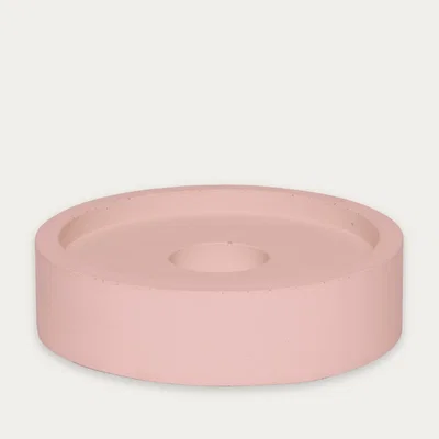 Bombinate.com Cherised Leather Blush Large Candle Plate Set