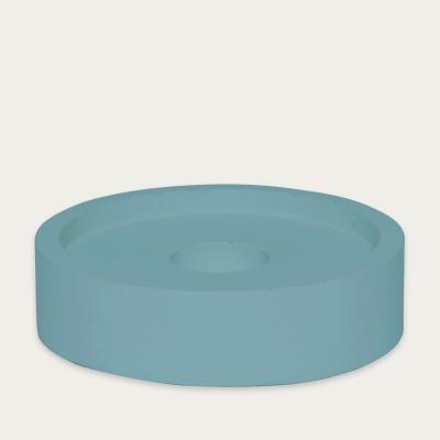 Bombinate.com Tobacco & Oak Teal Large Candle Plate Set
