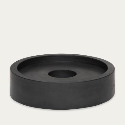 Bombinate.com Tobacco & Oak Black Slim Candle Plate Set
