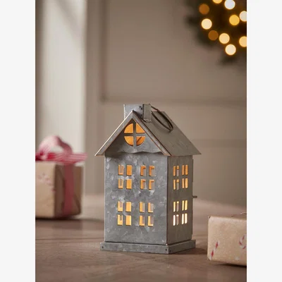 Cox and Cox Zinc Tealight House Lantern