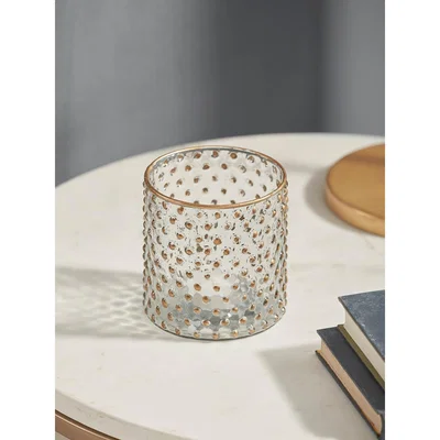 Cox and Cox Golden Spotted Tealight Holder