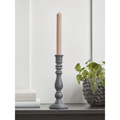 Cox and Cox NEW Black Dinner Candle Holder - Large