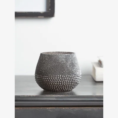 Cox and Cox NEW Black Dotty Tealight Holder