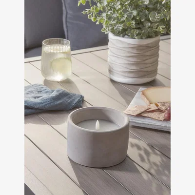 Cox and Cox LED Concrete Candle - Small
