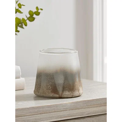 Cox and Cox NEW Warped Frosted Glass Tea Light Holder