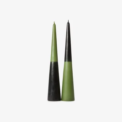 The Conran Shop Exclusive Blush Candles in Grasshopper & Forest Green Set of 2 By NI LE