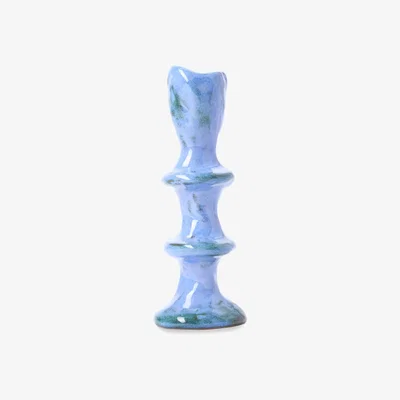 The Conran Shop Tall Candlestick in Indigo Blue