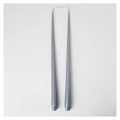 The Conran Shop Tapered Candles Grey Set Of 2