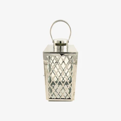 Dunelm Lattice Lantern Silver