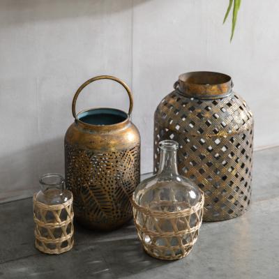 Dunelm Woodside Lantern Bronze Gold