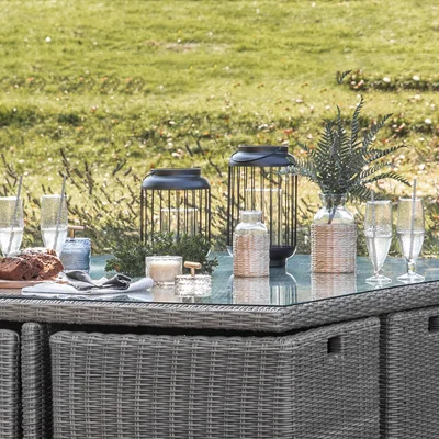 Dunelm Selling Lantern Black Medium Black