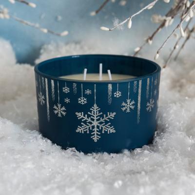 Dunelm Let It Snow Wick Candle Navy Blue
