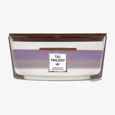 Dunelm Woodwick Amethyst Sky Ellipse Candle Purple