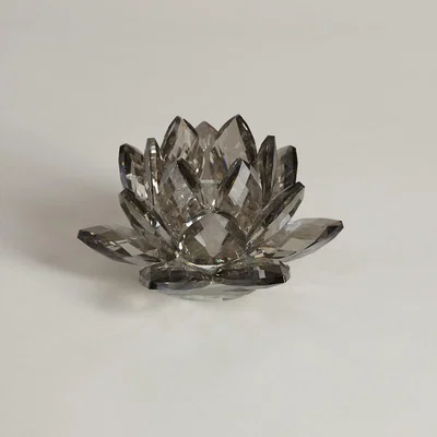 Dunelm 5A Fifth Avenue Smoked Crystal Tealight Holder Smoke