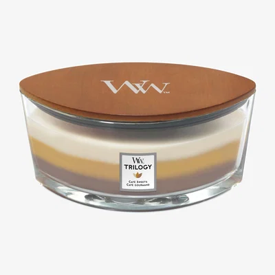Dunelm Woodwick Cafe Sweets Ellipse Trilogy Candle Natural
