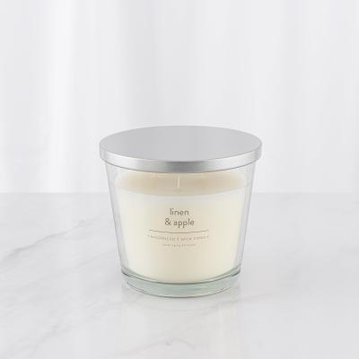 Dunelm Linen & Apple wick Candle White