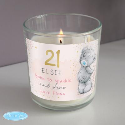 Dunelm Personalised Me To You Sparkle and Shine Birthday Scented Jar Candle MultiColoured