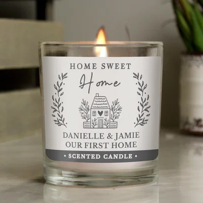 Dunelm Personalised Home Scented Jar Candle White