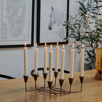 Dunelm 8 Piece Circular Candle Holder Bronze