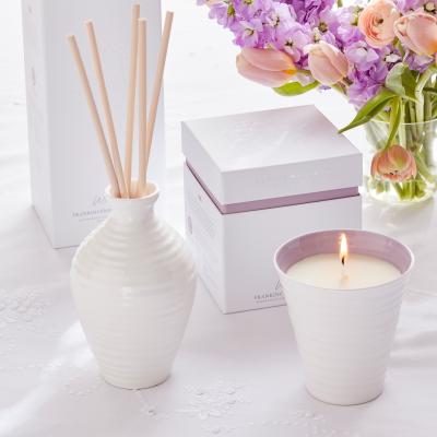 Dunelm Wisdom Ceramic Candle Purple