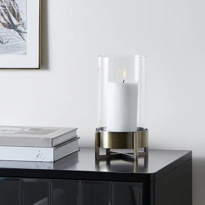 Dunelm Tall Gold Band Hurricane Gold