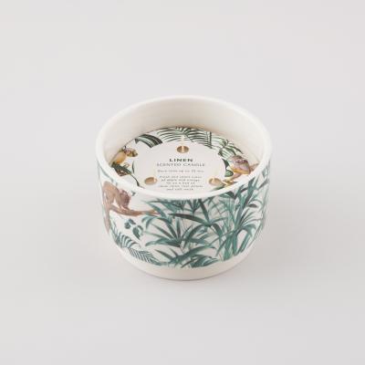 Dunelm Jungle Ceramic wick Candle MultiColoured