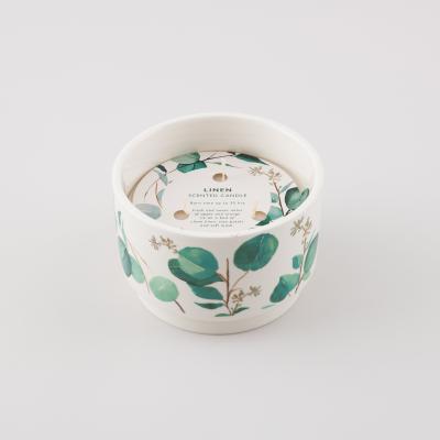 Dunelm Eucalyptus Ceramic wick Candle MultiColoured