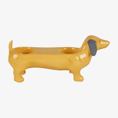 Dunelm Bertie Sausage Dog Tealight Holder Yellow