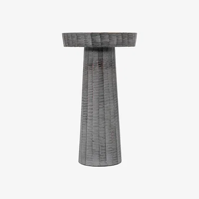 Dunelm Ratho Candlestick Antique Grey 19.5cm Grey