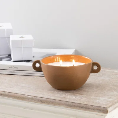 Dunelm Artisan Walnut & Sage wick Candle Brown