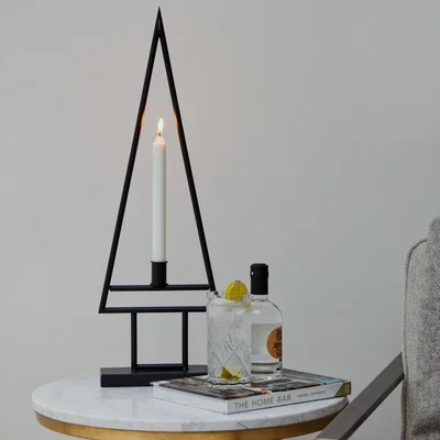 Dunelm Table Top Tree Candle Holder Black