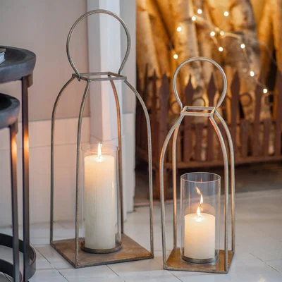 Dunelm Aria Antique Gold Lantern Gold