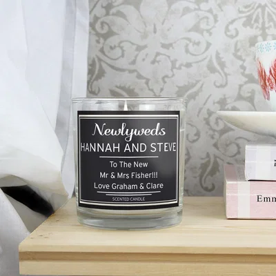 Dunelm Personalised Classic Scented Jar Candle Grey