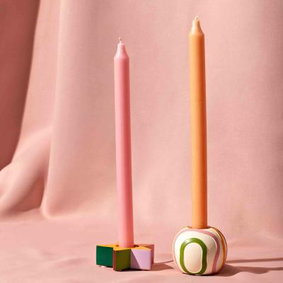 Dunelm Raspberry Blossom Set of 2 Candle Holders MultiColoured