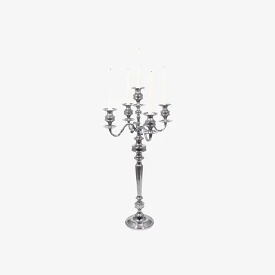 Furniture Village Nickel Floor Standing Candelabra - Silver