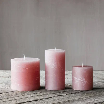 Graham & Green Dusky Pink Tall Pillar Candle